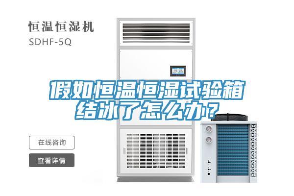 假如恒溫恒濕試驗箱結冰了怎么辦？