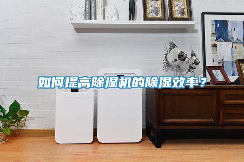 如何提高除濕機的除濕效率？