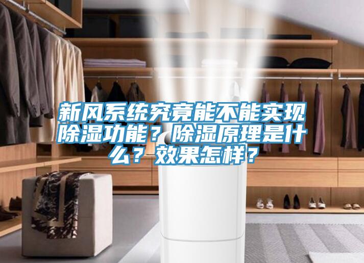 新風系統究竟能不能實現除濕功能？除濕原理是什么？效果怎樣？