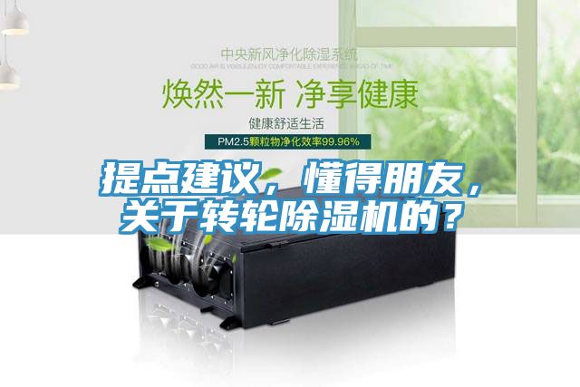 提點(diǎn)建議，懂得朋友，關(guān)于轉(zhuǎn)輪除濕機(jī)的？
