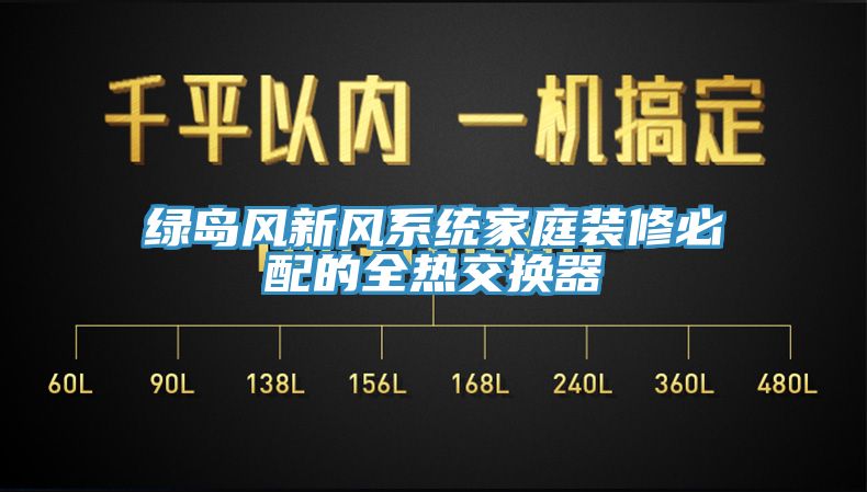 綠島風新風系統家庭裝修必配的全熱交換器