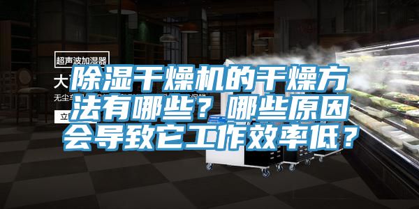 除濕干燥機的干燥方法有哪些？哪些原因會導致它工作效率低？