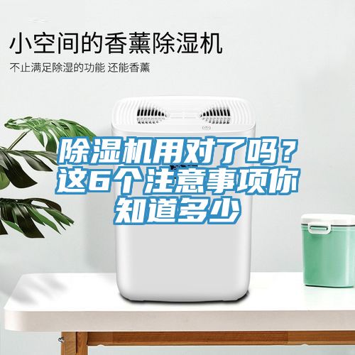 除濕機用對了嗎？這6個注意事項你知道多少