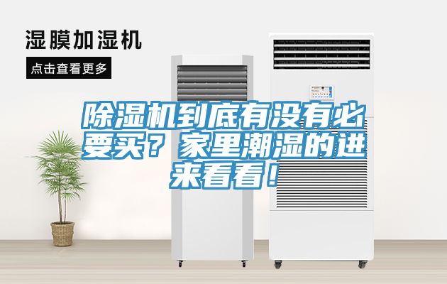 除濕機到底有沒有必要買？家里潮濕的進來看看！