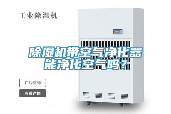 除濕機帶空氣凈化器能凈化空氣嗎？