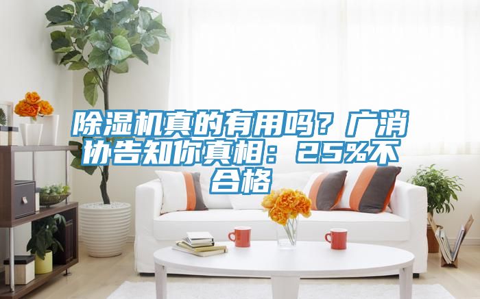 除濕機真的有用嗎？廣消協告知你真相：25%不合格
